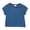 Blue, variant on Cropped T Shirt for Toddler Girls Summer Tee Plain Short Sleeve Crew Neck Soft Crop Top (18m-8y)