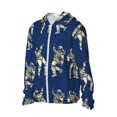 thumbnail image 2 of Logiee Disco party Astronaut Dancing Print Men's Women Light Jacket Full Zip Sun Protection Hoodie Long Sleeve Sun Shirts for Men Hiking Fishing Zip Pockets-3X-Large, 2 of 8