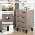 thumbnail image 4 of Giantex Wood End Side Table, Bedside Accent Sofa Nightstand for Small Space, Gray, 4 of 6