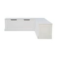 thumbnail image 4 of Linon Troyin White Wooden Storage Nook With Beige Cushions and Pillows, 4 of 10