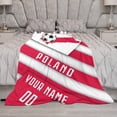 thumbnail image 5 of Custom Blanket for Bed Fans Gift Soccer City Winter Summer Fleece Throw Blankets Personalized Name & Number, 40"x50", 50"x60", 70"x80" A1, 5 of 5