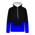 thumbnail image 5 of SwiftWear Hoodies for Men Casual Fashion Pocket Gradient Color Pullover Long Sleeve Tops Hooded Sweatshirt, Blue XXXL, 5 of 5