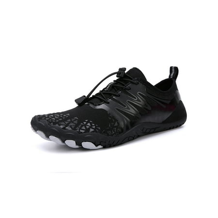 

Gomelly Womens Mens Surf Shoe Barefoot Aqua Socks Quick Dry Water Shoes Comfort Sneaker Unisex Women Men Athletic Sneakers Black 9