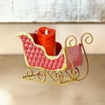 thumbnail image 6 of Iumwxz Red Metal Christmas Sleigh Candy Storage Basket Iron Holiday Decor for Tabletop Mantel Fireplace Desktop Centerpiece Gift Container 17x11.5x7.5cm, 6 of 6