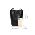 thumbnail image 5 of Genuine Leather Bucket Tote Bag, Women's Pebbled Shoulder Handbag Purse, 5 of 8