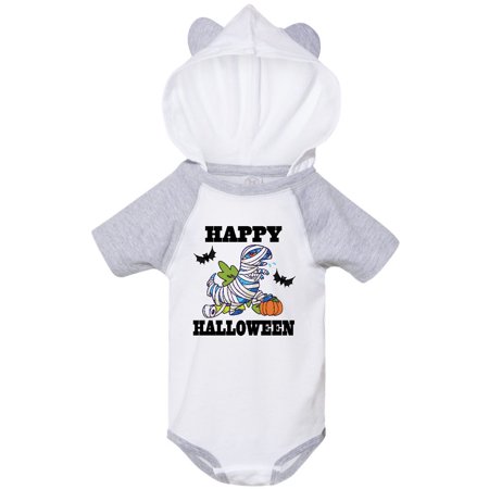 

Inktastic Happy Halloween Mummy Dinosaur Gift Baby Boy or Baby Girl Bodysuit