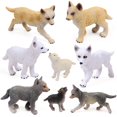 thumbnail image 1 of Set de figuras de juguete RESTCLOUD Wolf Cub Baby Wolves Animals x8, 1 of 7
