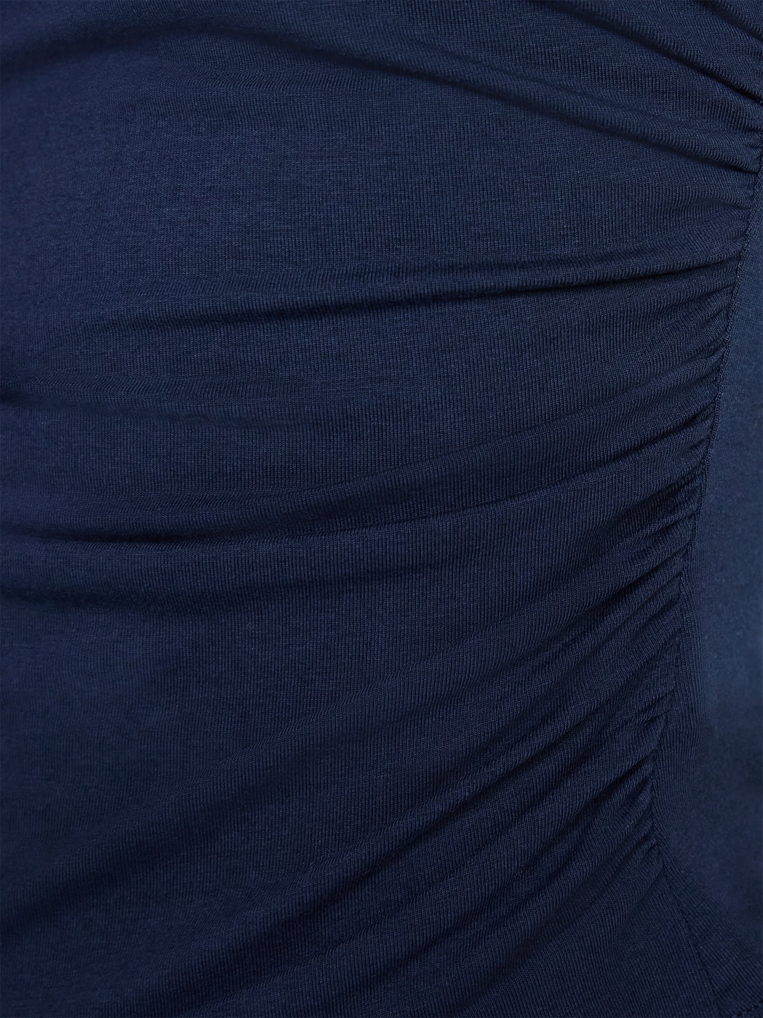 Time and Tru Women’s Ruched Tee with Short Sleeves, Sizes XS-XXXL