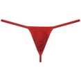 thumbnail image 3 of Botmois 5 PACK Men's Cheeky Micro Thongs Contoured Pouch Tangas Underwear Sexy Stringkini Bottoms Low-rise String Briefs Underpants Lingerie Panties 5RU XL, 3 of 4