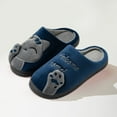 thumbnail image 2 of Chenyee Non Slip House Slippers for Women Men Cute Cat Cartoon Plush Slip On Winter Warm Bedroom Shoes, 2 of 3