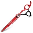 thumbnail image 2 of Juego de tijeras de peluquería profesionales de 7 pulgadas, de acero 440C, para cortar y entresacar, para uso en salones de belleza., 2 of 5