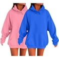 thumbnail image 2 of Custom Design Your Own Text Photo Hoodies, Long Sleeve Oversized Sweatshirts for Casual Wear, Trendy Fall Winter Outfits, Blue 5XL, Size S-XXXXXL, 2 of 7