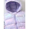 thumbnail image 5 of hirigin Toddlers Winter Puffer Jacket, Shiny Hooded Ears Long Sleeve Full Zipper Down Jacket Outwear for Boys, Girls, 1-5 Years, 5 of 9