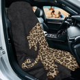 thumbnail image 2 of Garronmavis Leopard Cat Print Front Car Seat Towel Cover 1 PC Stain Resistant Non-Slip with Storage Bag Universal Fit for Cars SUV Truck Sedan Van Vehicle Seat Protector, 2 of 9