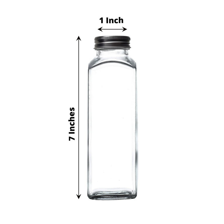 12 Pack 11 Oz Clear Glass Favor Milk Bottles With Lids