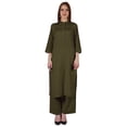 thumbnail image 1 of Bimba Robe Indienne Traditionnelle Unie pour Femmes Kurta et Pantalon Palazzo Ensemble, 1 of 7