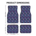 thumbnail image 2 of Salouo purple Skull flower for Car Floor Mat Set of 4–Car Carpet Mats - Car Mats with Anti-Slip Backing & Driver Heel Pad Universal Fit for Cars, Trucks, SUVs, and Vans, 2 of 6
