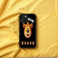 thumbnail image 5 of Cute Cartoon Bear iPhone 15 Case - Cheerful Bear Face Design Lightweight & Yellowing Resistant Black Background Perfect Fit for iPhone 15, 5 of 6