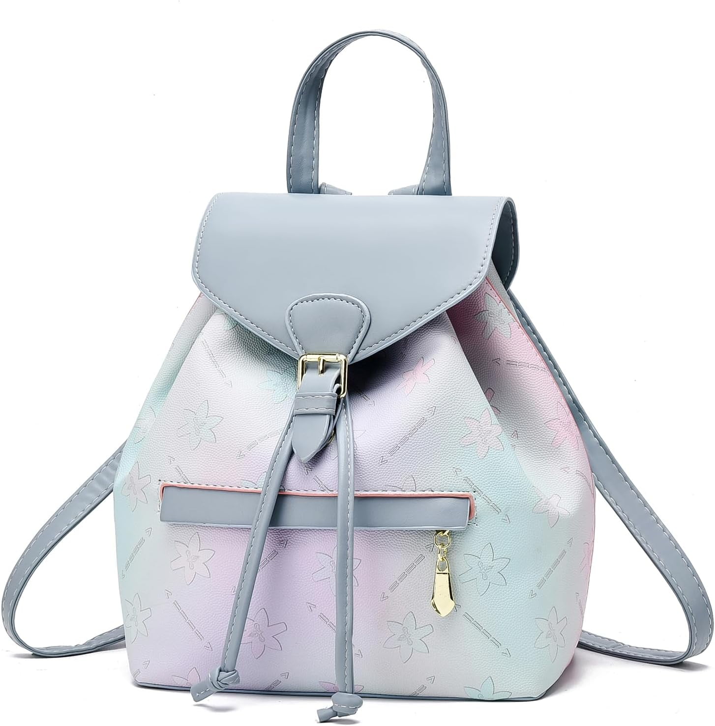 LHSHID Leather Drawstring Backpack for Women Stylish Color  display picture 2