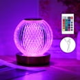thumbnail image 2 of Neoglint Lampe de Chevet à Changement de Couleur RVB Lampe de Table Sans Fil Commande Tactile Télécommande 16 Couleurs de Lumière Veilleuse à Intensité Réglable Lampe de Bureau en Métal Cristal Rechargeable pour Chambre Bar Restaurant Café, 2 of 9