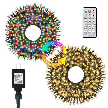 Christmas Trees String Lights 12 Modes 160FT 450 LED Outdoor Indoor Waterproof Fairy Lights Garden Patio Wedding Decoration