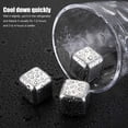 thumbnail image 4 of Reusable Whiskey Stones, Stainless Steel Ice Cube Cooling Whisky Rocks Metal Chilling Stones Drink Wine Cooler with Ice Tongs for Whiskey, Wine, Beverage Juice or Soda(S), 4 of 5