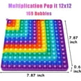 thumbnail image 2 of GHSDFBB Multiplication 12x12 et Addition 1-12 Pop Bubble, Popper Fidget Mathématique, Apprentissage de la Multiplication avec Jouet Pop Fidget, Jouets Fidget, Sensoriel à Bulles Arc-en-Ciel, Fête d'Anniversaire, 2 of 6