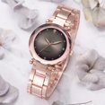 thumbnail image 3 of Montre de Mode en Alliage Bande Quartz Gradient Cadran Couleur Strass Montre Féminine (Gris), 3 of 4
