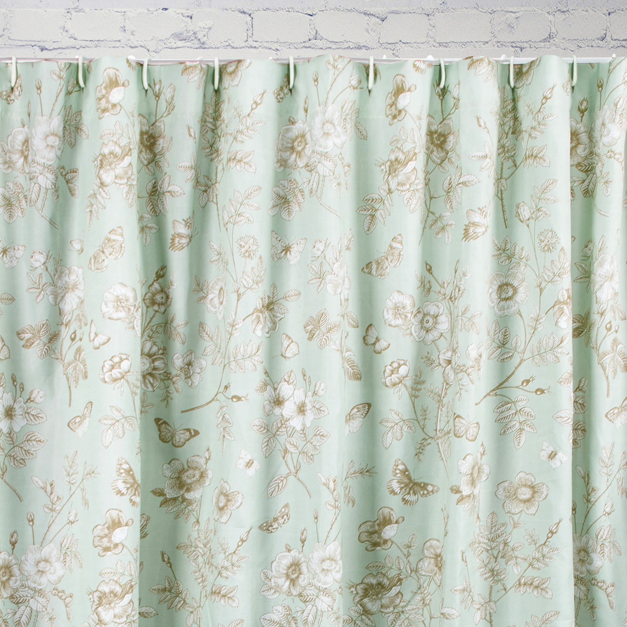 Greenland Home Fashions Olivia Butterfly Garden Traditional Shower Curtain, 72" x 72"