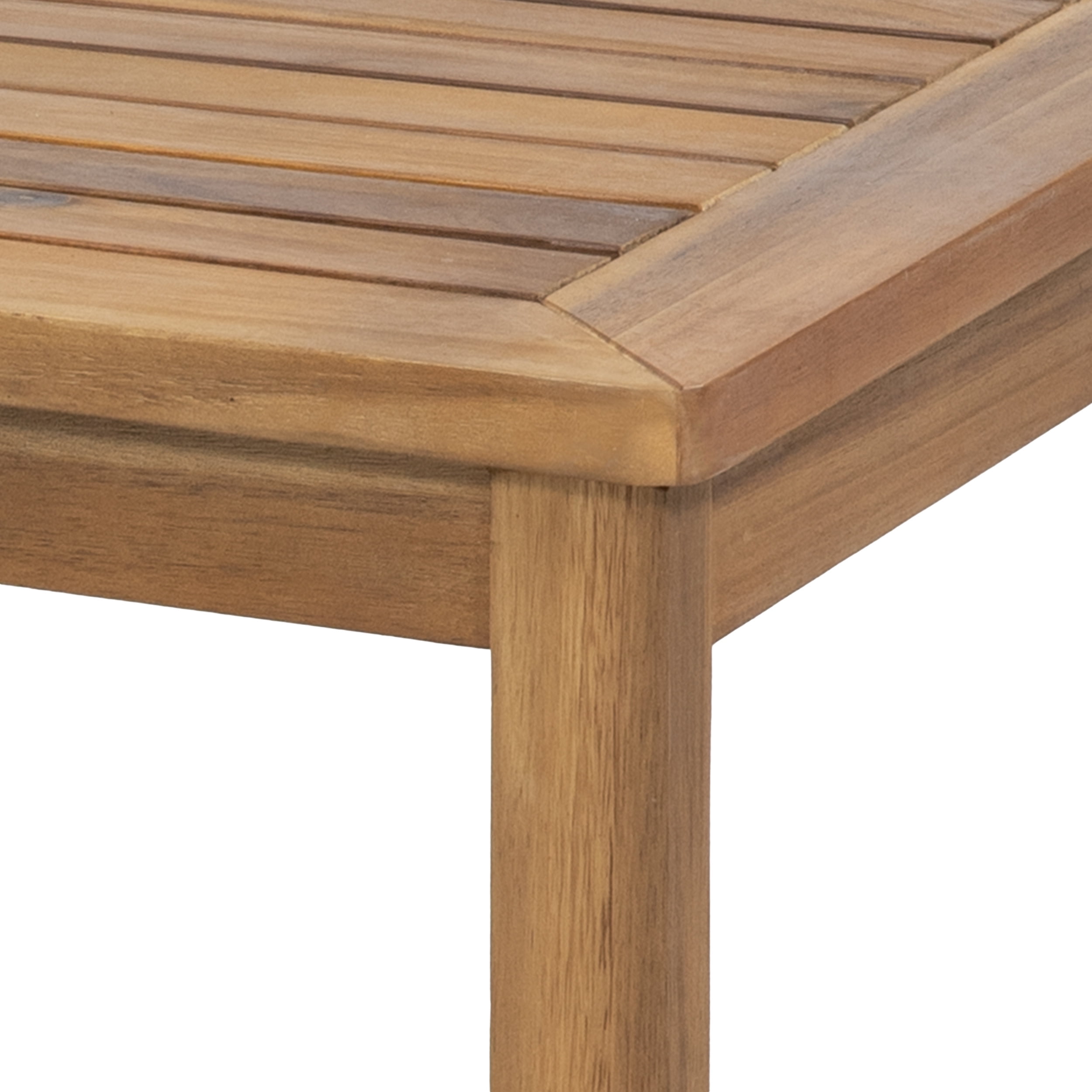 Barclay Acacia Wood Outdoor Loveseat and Coffee Table Set, Teak, Beige