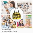thumbnail image 3 of DouZhe Lunch Bags for Women and Men, Cartoon Yellow Daisy Flowers Prints Reusable Portable Insulated Cooler Waterproof Lunch Tote Bag for Travel Work School Picnic, 3 of 7