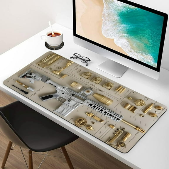 Cool Weapon Build Weapon Parts Display Large Gaming Mouse Pad