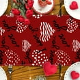 thumbnail image 5 of chaungfeng Valentine's Day Love Heart Table Runner, Valentine Red Table Runner with Heart Pattern, for Mother's Day Wedding Anniversary Holiday Decoration 13x72 Inches, 5 of 7
