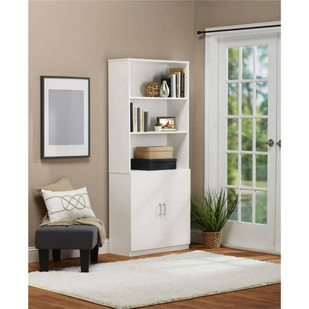 Ameriwood Home 5 Shelf Bookcase With Doors White Walmart Com