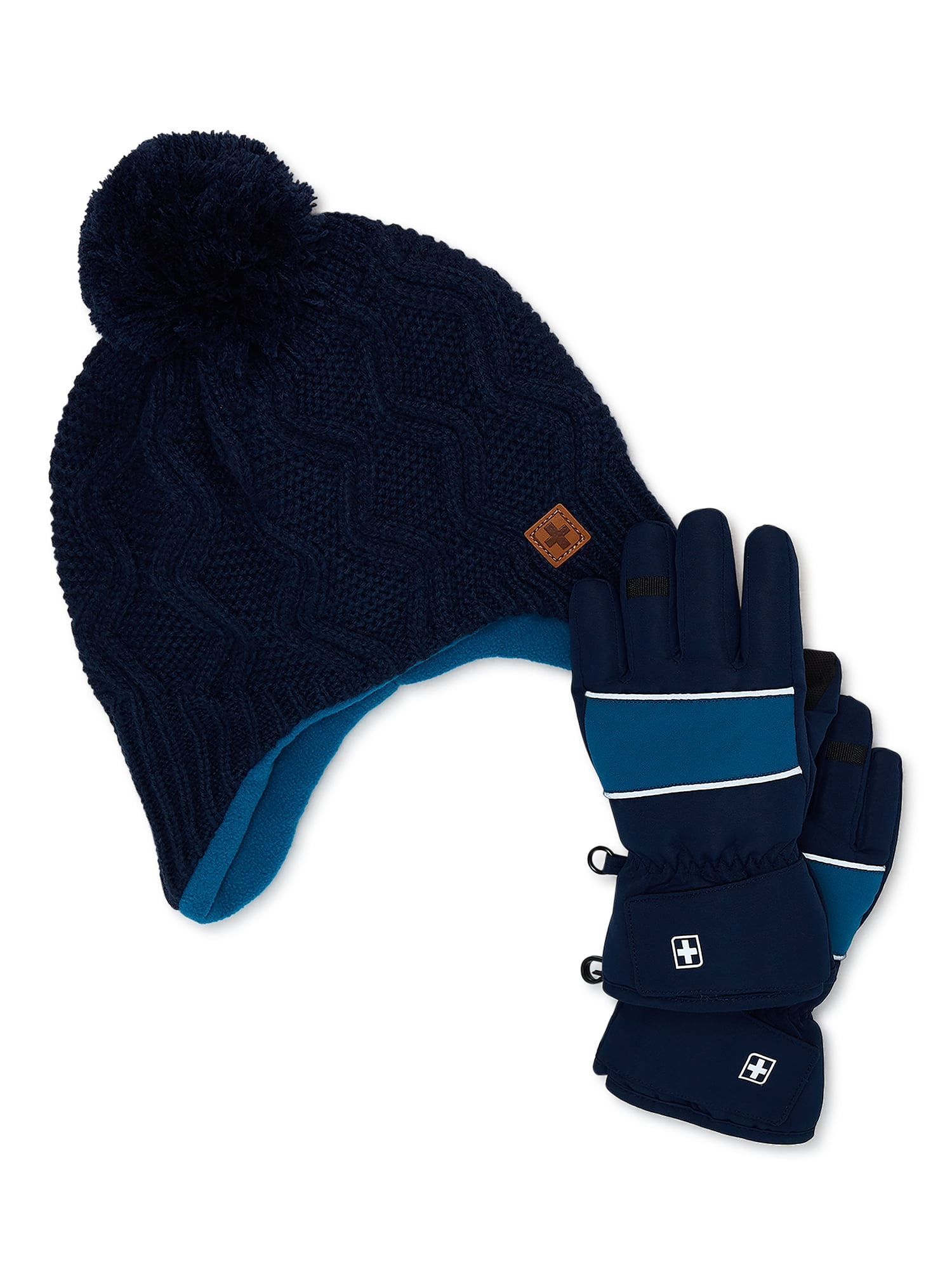 Swiss Tech Toddlers' Hat and Gloves Set, 2Piece, Blue