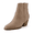 Taupe, variant on Outlaw Cowboy Boots for Women, Western Ankle Booties | Vegan Leather Upper, Memory Foam Padding, Side Zipper Closure, 2 Inch Block Heel, Pointed Toe, Stitched Vamp, Short Shaft