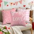 thumbnail image 7 of Pink Throw Pillows Covers for Couch, Decorative Pillow Cover for Wedding Party Bedroom Sofa, 7 of 7