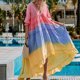 thumbnail image 4 of Vestido de verano con estampado de manga corta y cuello en V para mujer Fridja bnh4057, 4 of 9