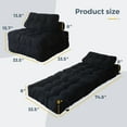 thumbnail image 2 of Sofá cama plegable MAXYOYO negro, convertible individual 85 x 190 cm, 2 of 8