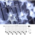 thumbnail image 4 of Snowflakes Curtain Lights, Christmas Snowflakes Lights, 13 ft Snowflake Curtain Night Light, for Christmas, Wedding, Party,Wall, Home Decorations (White), 4 of 7
