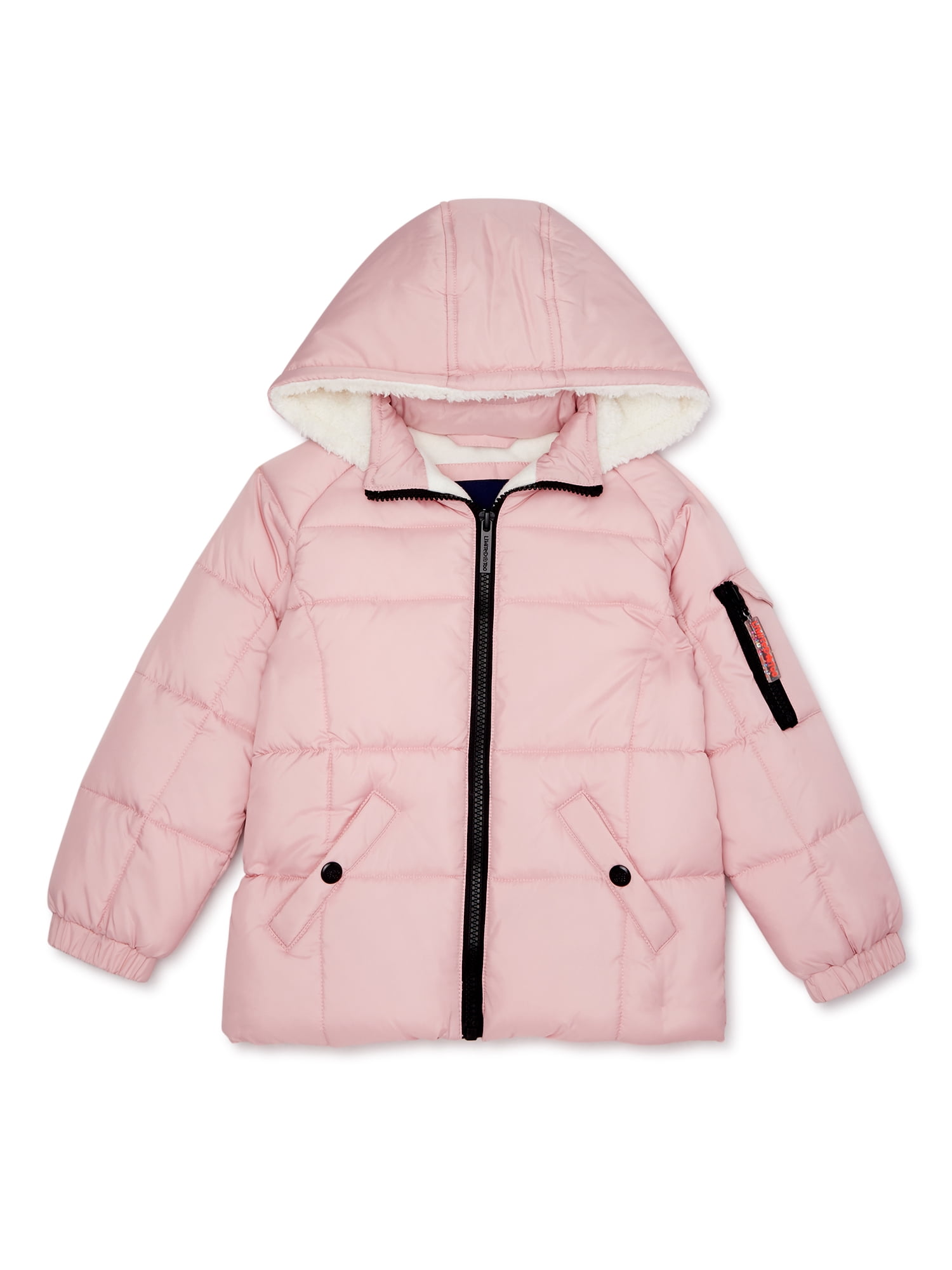 Limited Too Girls Puffer Jacket with Sherpa Fleece Lined Hood, Sizes 4 ...