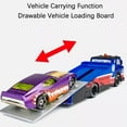 thumbnail image 4 of 1: 64 Scale Container Trailer Cars Alloy Toy Diecast Models Wheel Pull Back Flatbed Transport Vehicles for Boys Educational Toys 503-2 Red, 4 of 6