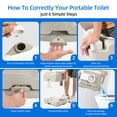 thumbnail image 5 of Dextrus 2.64 Gallon Portable Toilet for RV Travel with Enlarged Bowl, 5 of 7