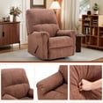 thumbnail image 6 of Bonzy Home Rocker Recliner Chair for Adults – Manual Reclining & 30° Rocking, Overstuffed Backrest & Armrests, Soft Fabric Seat for Living Room & Bedroom, 6 of 7