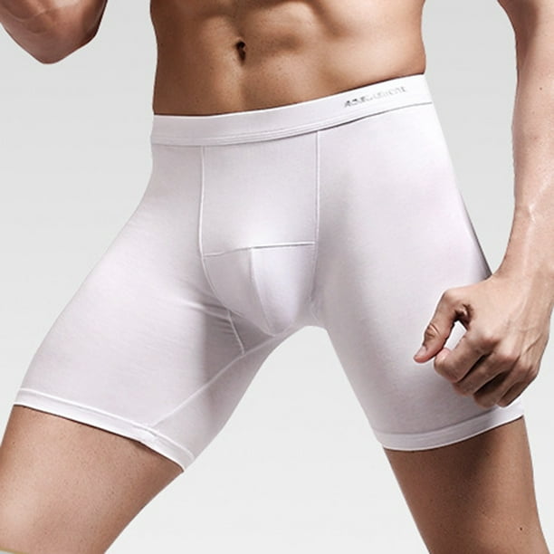 PEASKJP Mens Trunk Pouch Underwear Anti-Chafing Moisture Wicking  Breathable,White XXL 
