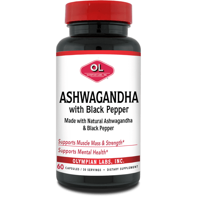 Olympian Labs Ashwagandha with Black Pepper 60 Caps