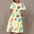 thumbnail image 1 of LOVZFMLL Robe à Manches Courtes Imprimée Mode Enfant 3-12 Ans Col Rond, 1 of 5