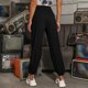 thumbnail image 2 of Pantalones De Chándal De Talle Alto,Pantalones De Color Puro Altos Pantalones De Tobillo Con Bandas Para Mujer Pantalones De Chándal Casuales Rendimiento De Primera Categoría, 2 of 8