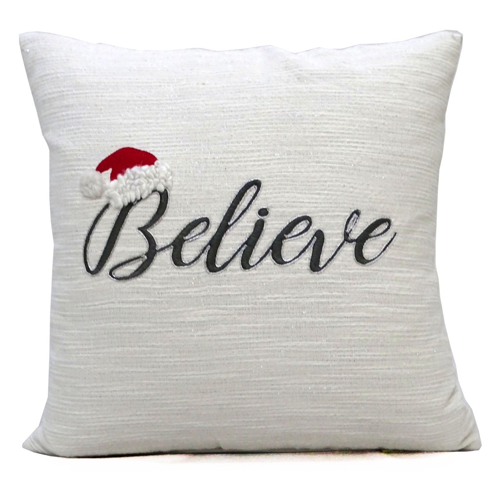 Chicos Home 20" x 20" Christmas Throw Pillow with text