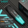 thumbnail image 5 of VGR 906 Fresh Fade Professional Hair Trimmer, 9000rpm Zero Gapped Beard Trimmer for Men, DLC T-Blade Cordless Hair Clipper/Trimmer for Barbers and USB Rechargeable, Green, 5 of 7
